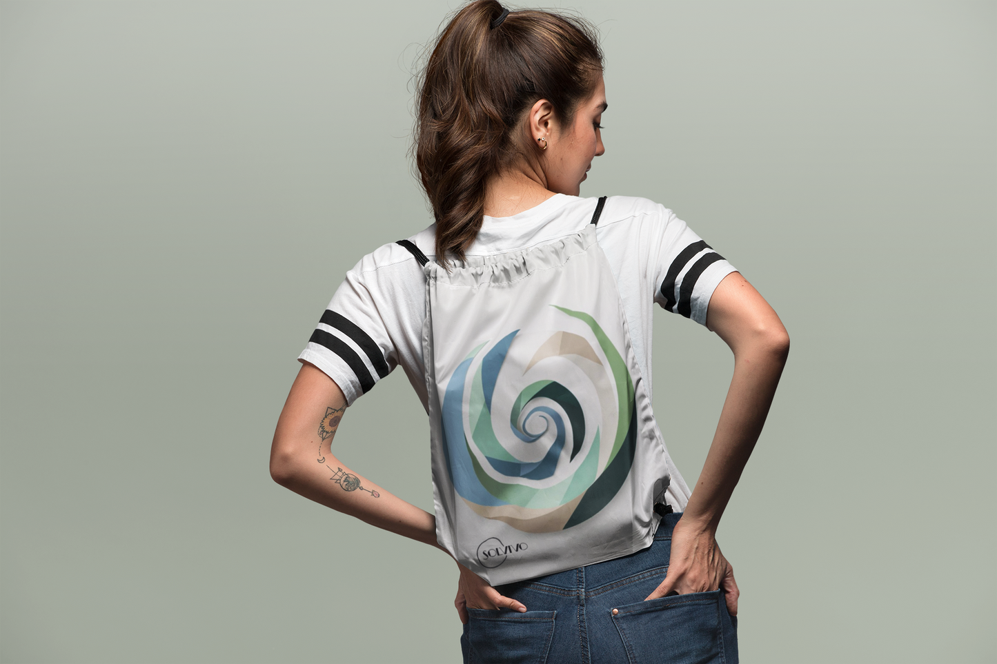 AUREA – Premium Turnbeutel | Minimalistisches Design von SOLVIVO | Symbol für Goldene Mitte & innere Ruhe