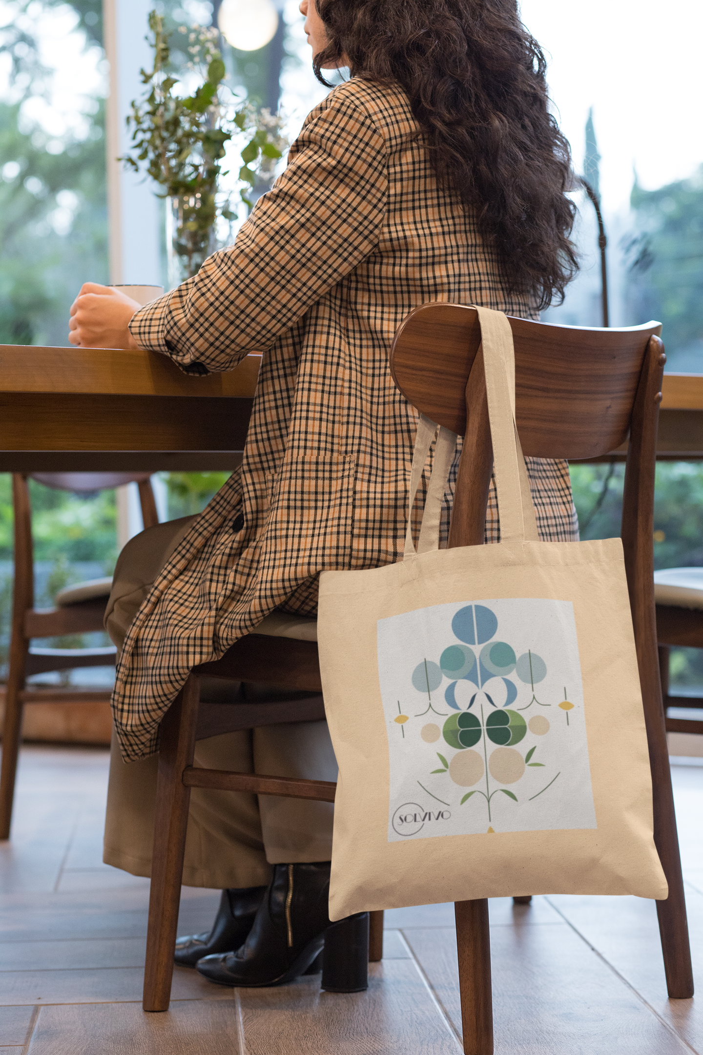 NOOR – Bio Tote Bag | Minimalistisches Design von SOLVIVO | Symbol für Licht & Klarheit