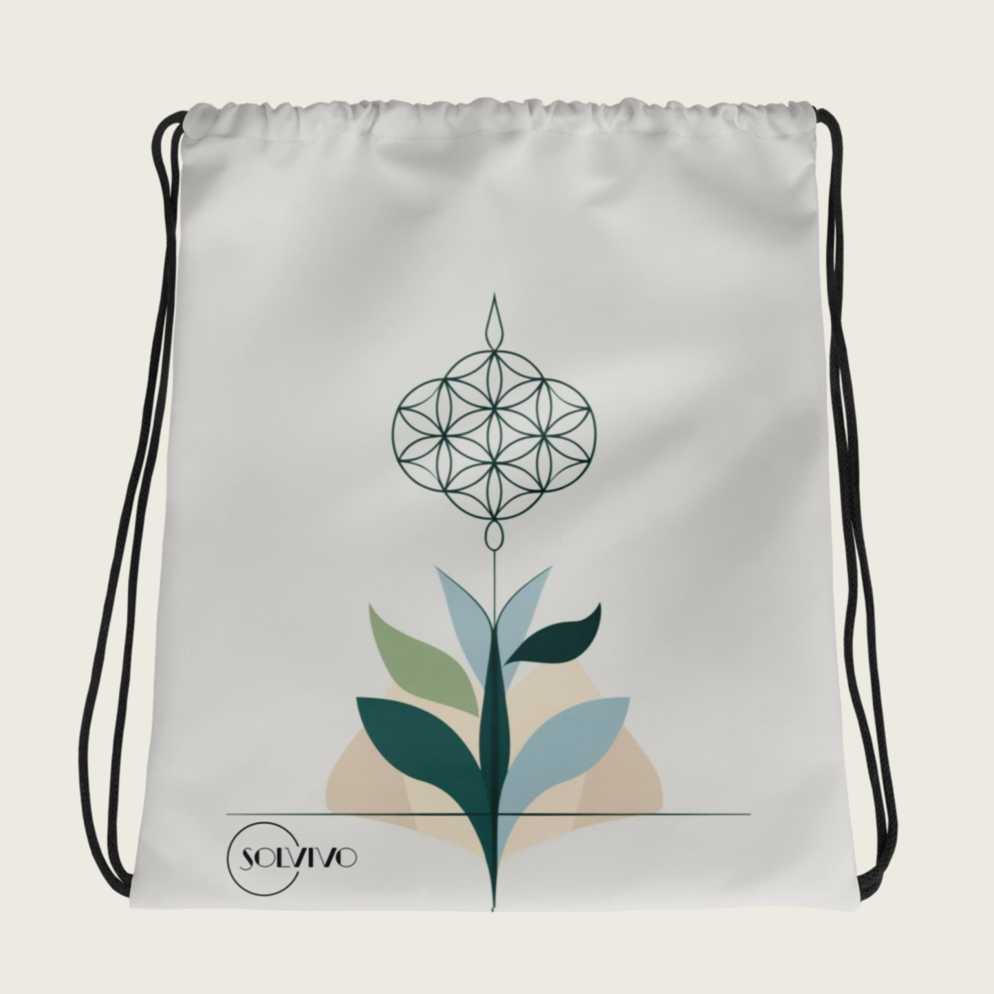 VITA – Premium Turnbeutel | Minimalistisches Design von SOLVIVO | Symbol für Lebensenergie & Wachstum