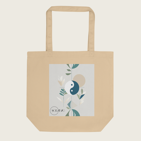 NIVO – Bio Tote Bag | Minimalistisches Design von SOLVIVO | Symbol für Balance & Stabilität