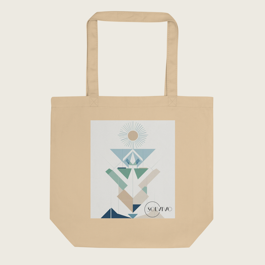 LUMEA – Bio Tote Bag | Minimalistisches Design von SOLVIVO | Symbol für Bewusstsein & Verbindung