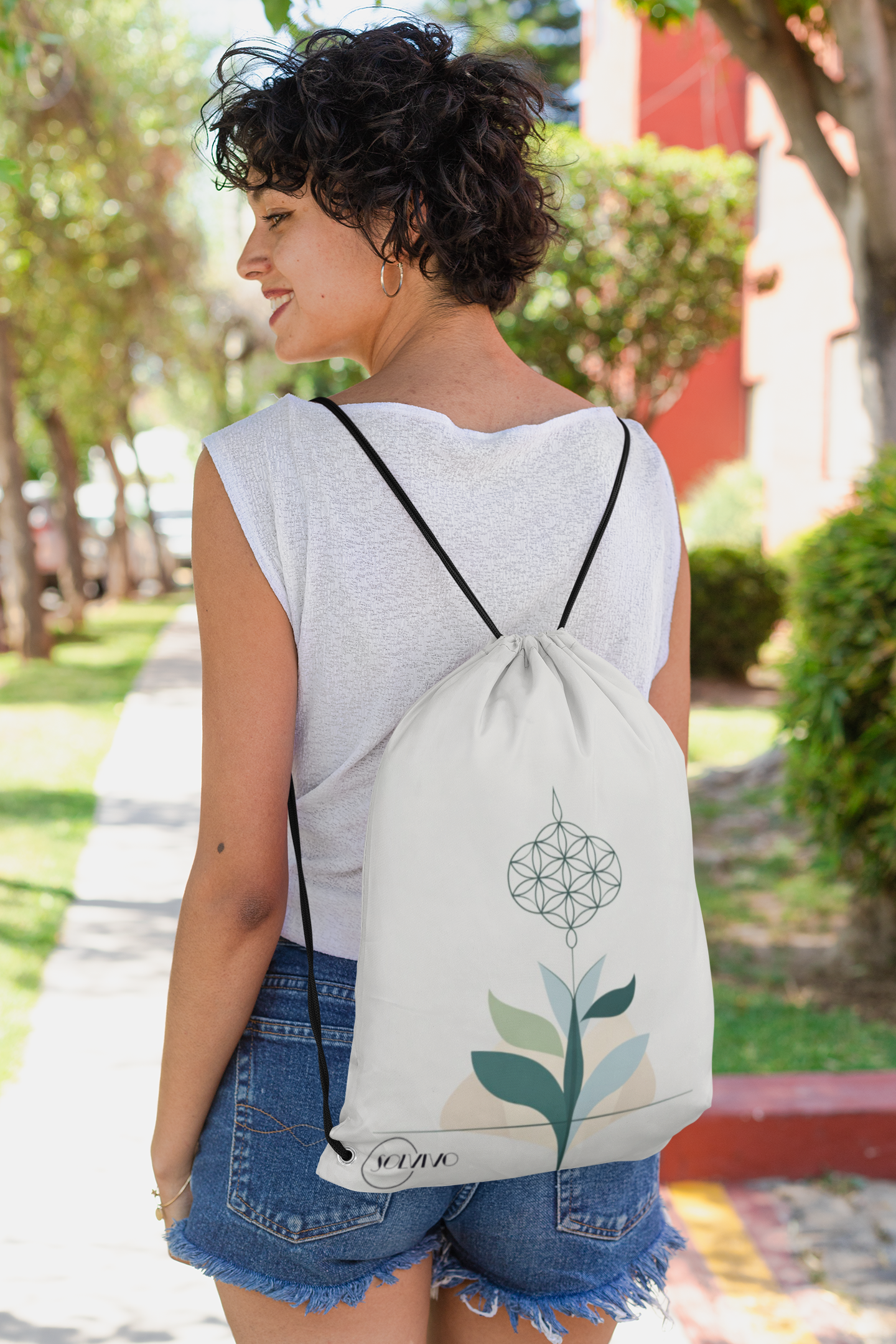 VITA – Premium Turnbeutel | Minimalistisches Design von SOLVIVO | Symbol für Lebensenergie & Wachstum