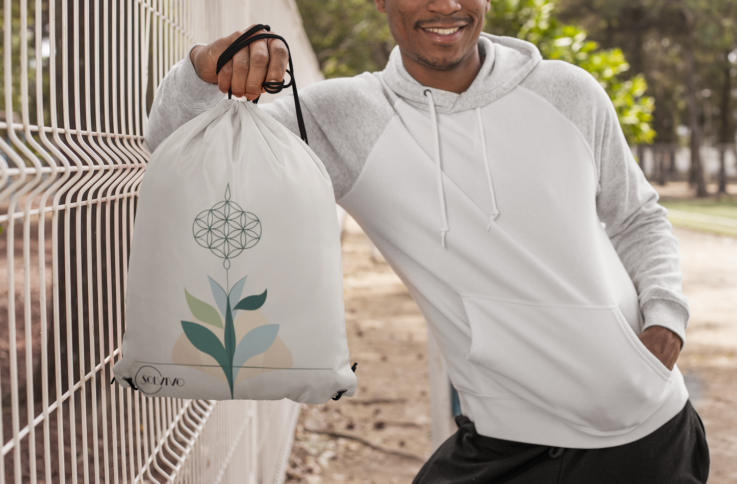 VITA – Premium Turnbeutel | Minimalistisches Design von SOLVIVO | Symbol für Lebensenergie & Wachstum