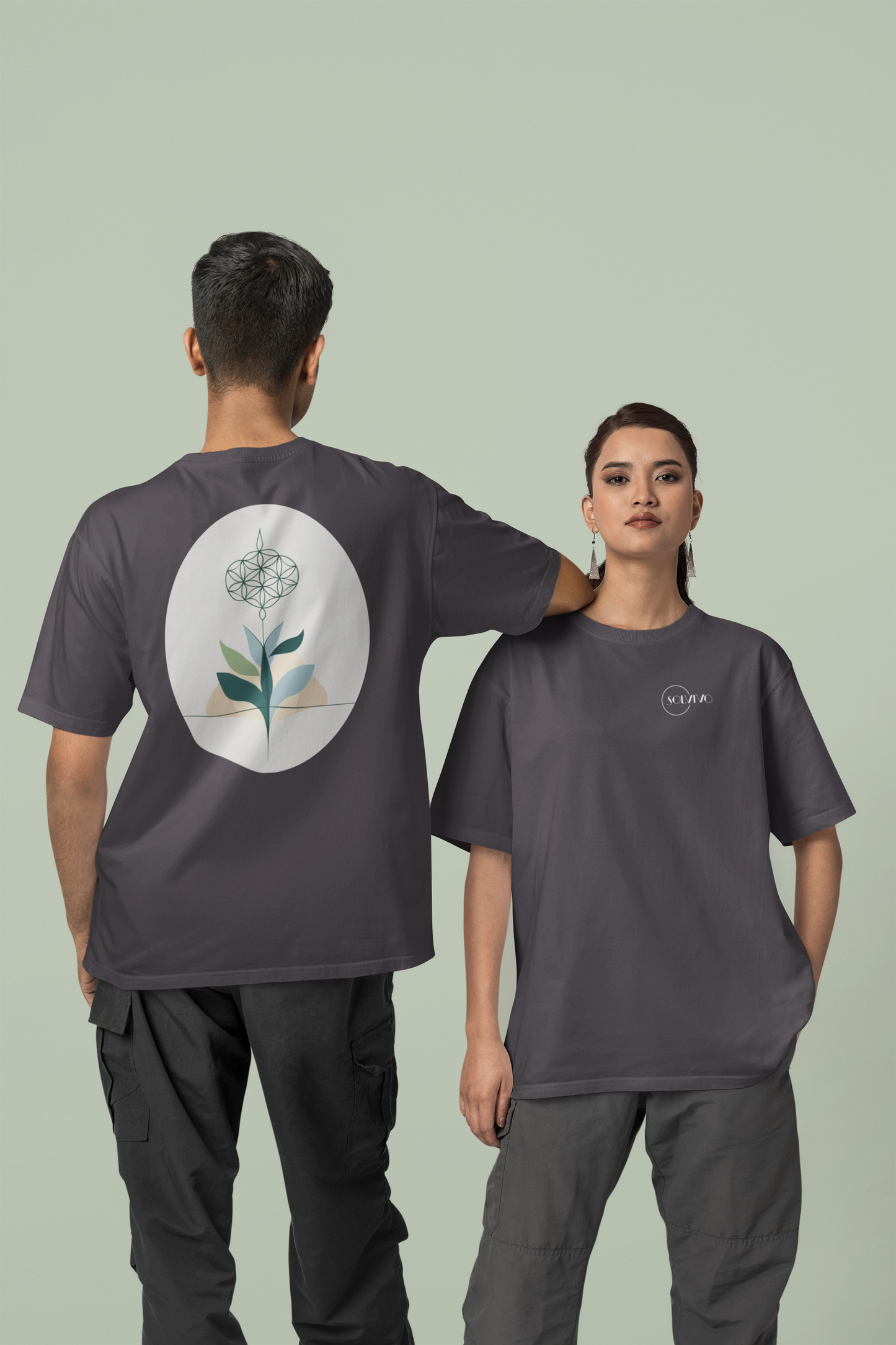 VITA – Unisex Bio T-Shirt | Minimalistisches Design von SOLVIVO | Symbol für Lebensenergie & Wachstum