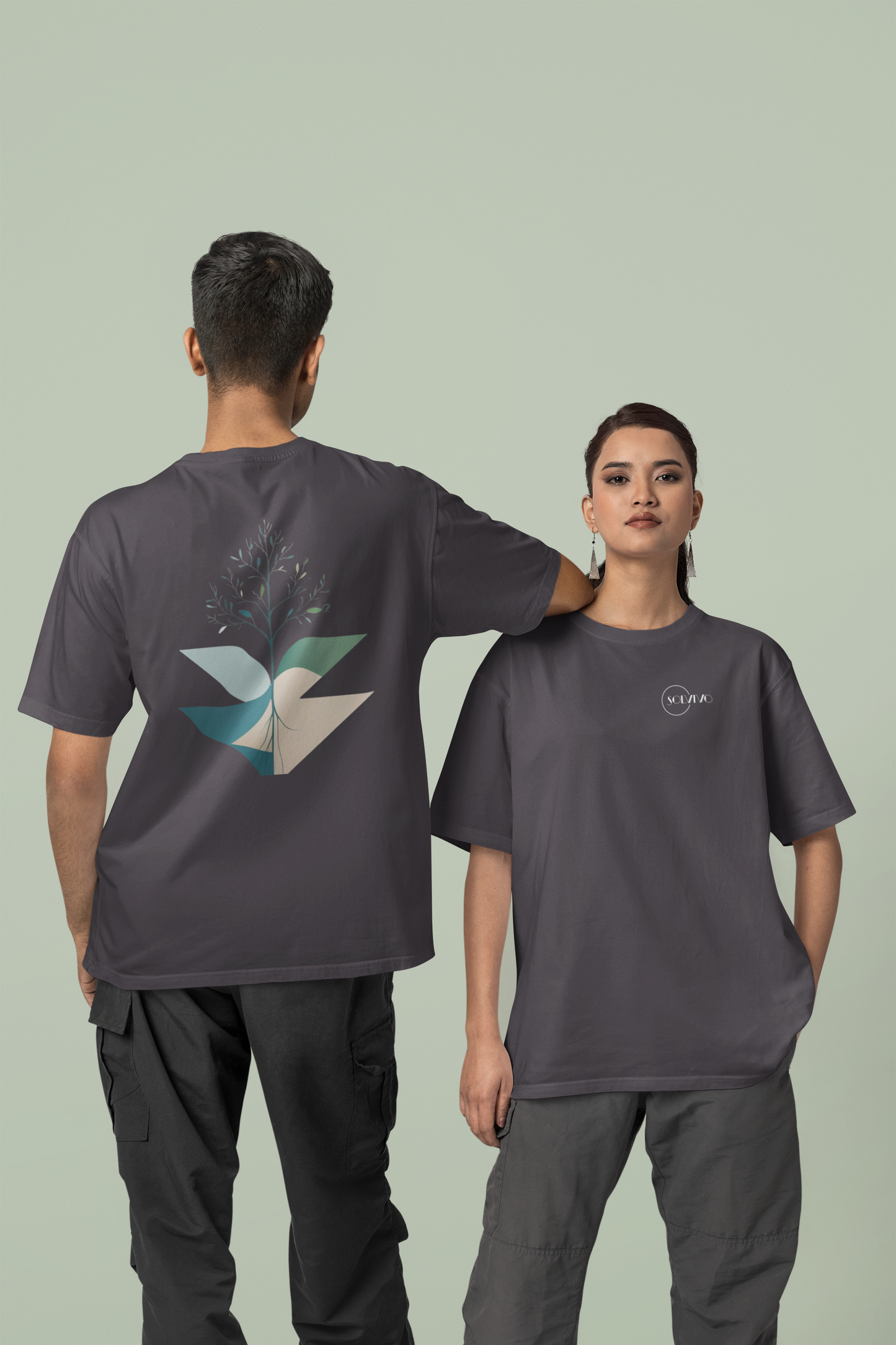 TARU – Unisex Bio T-Shirt | Minimalistisches Design von SOLVIVO | Symbol für Stärke & Wurzeln