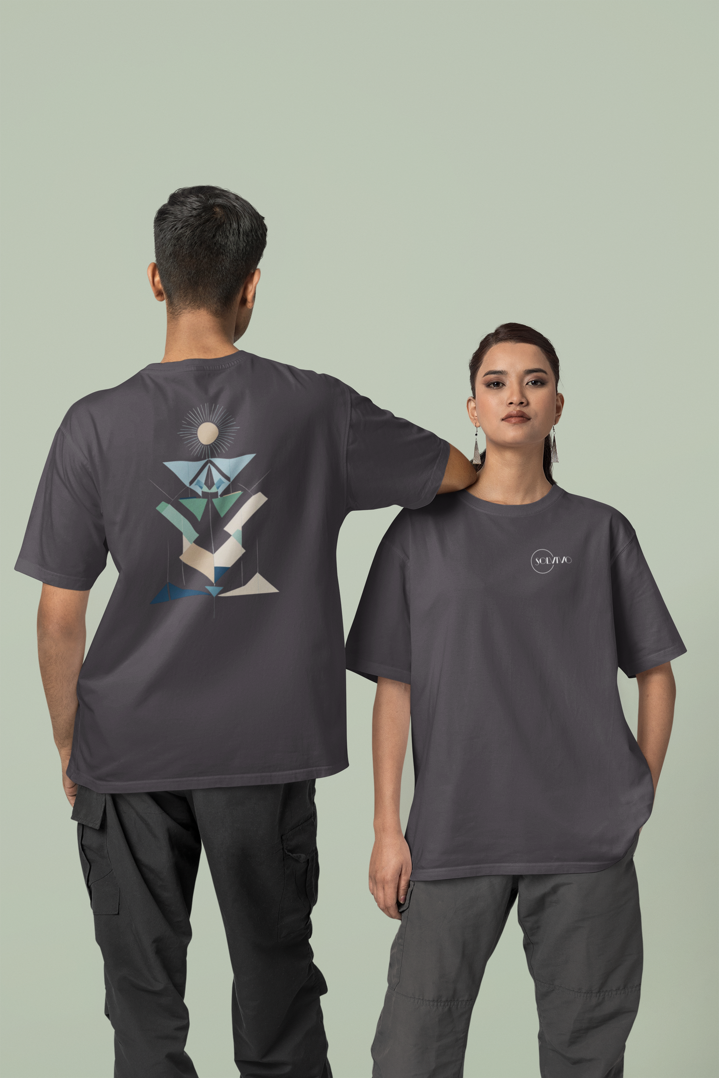 LUMEA – Unisex Bio T-Shirt | Minimalistisches Design von SOLVIVO | Symbol für Bewusstsein & Verbindung