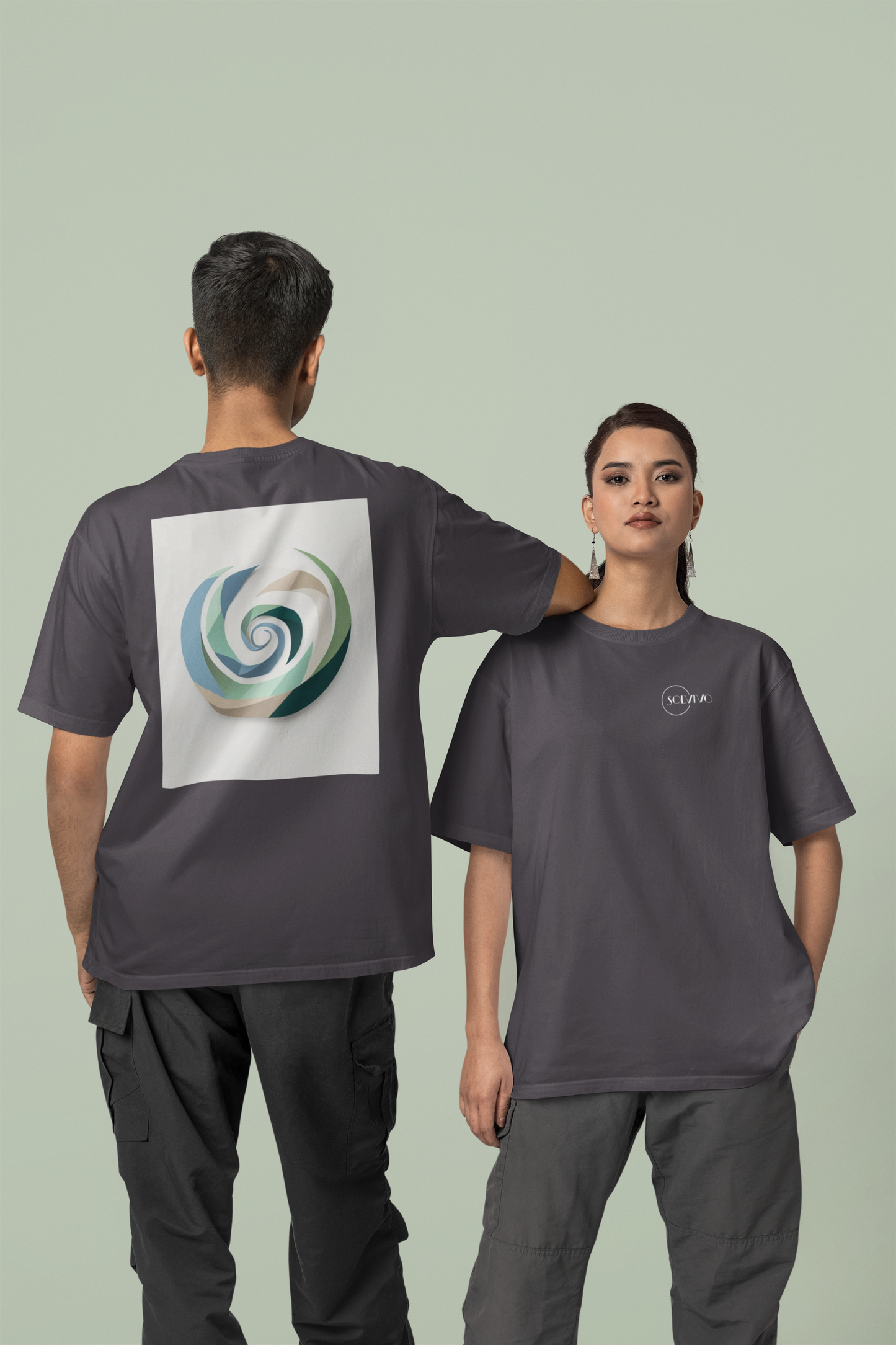 AUREA – Unisex Bio T-Shirt | Minimalistisches Design von SOLVIVO | Symbol für Goldene Mitte & innere Ruhe