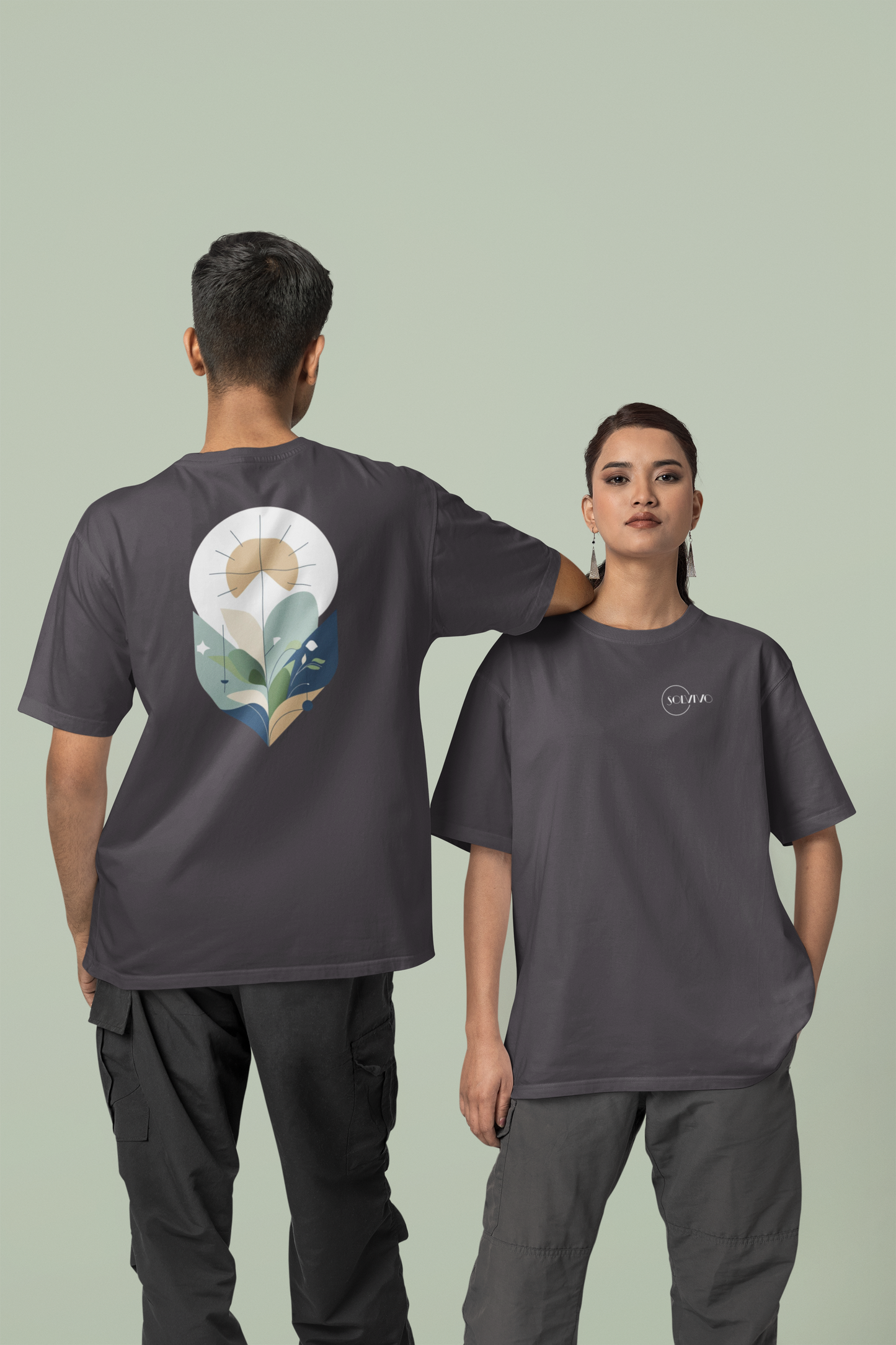YARA – Unisex Bio T-Shirt | Minimalistisches Design von SOLVIVO | Symbol für Balance & Harmonie