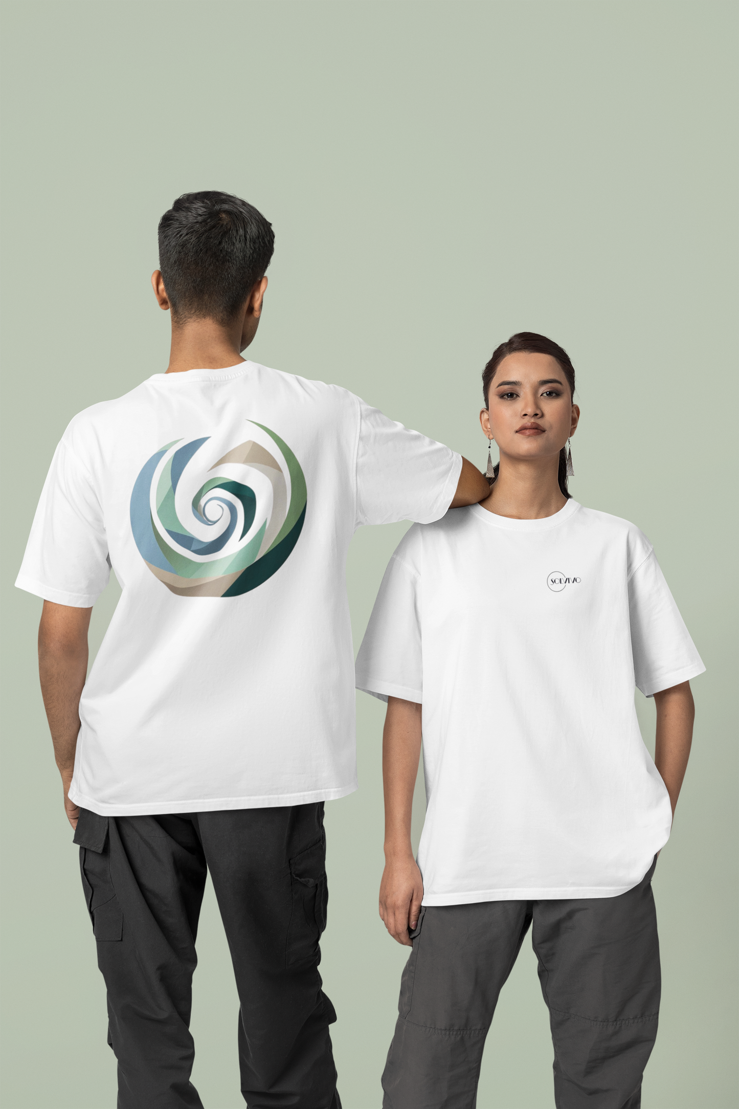 AUREA – Unisex Bio T-Shirt | Minimalistisches Design von SOLVIVO | Symbol für Goldene Mitte & innere Ruhe