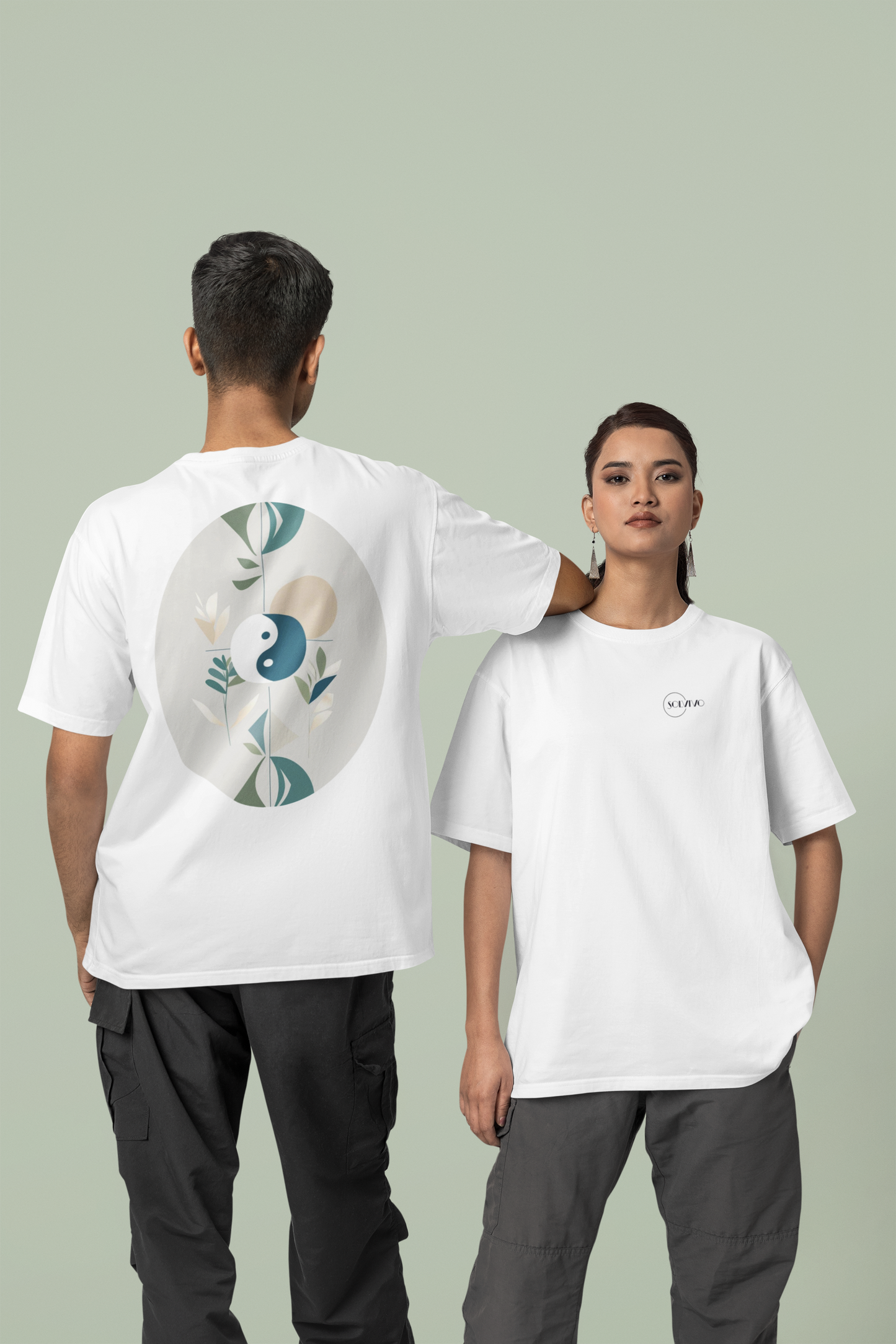 NIVO – Unisex Bio T-Shirt | Minimalistisches Design von SOLVIVO | Symbol für Balance & Stabilität