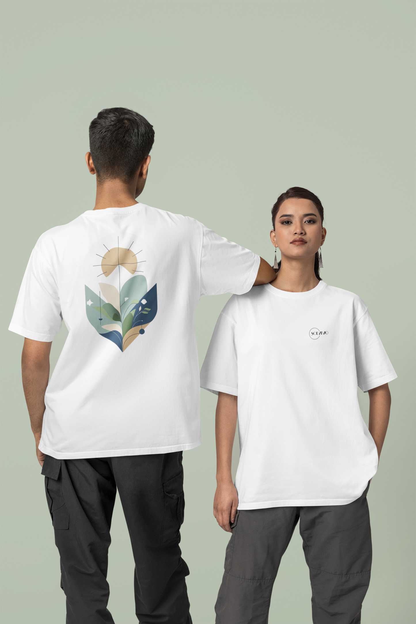 YARA – Unisex Organic T-Shirt | Minimalist design by SOLVIVO | Symbol of balance &amp; harmony
