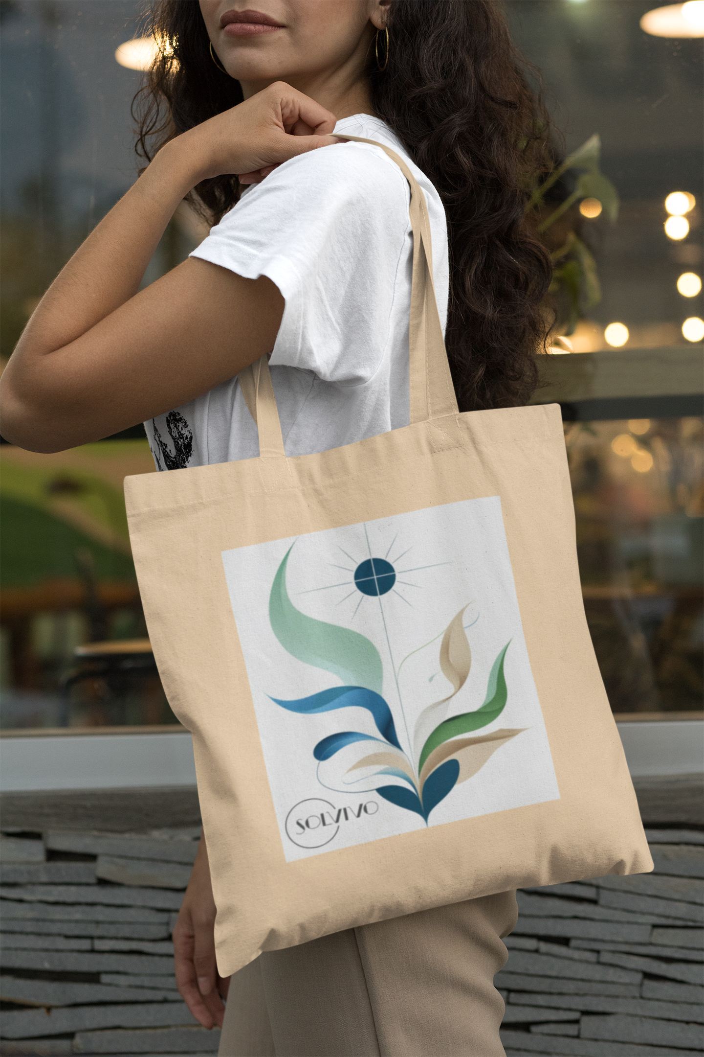 ELAR – Bio Tote Bag | Minimalistisches Design von SOLVIVO | Symbol für Klarheit & Achtsamkeit