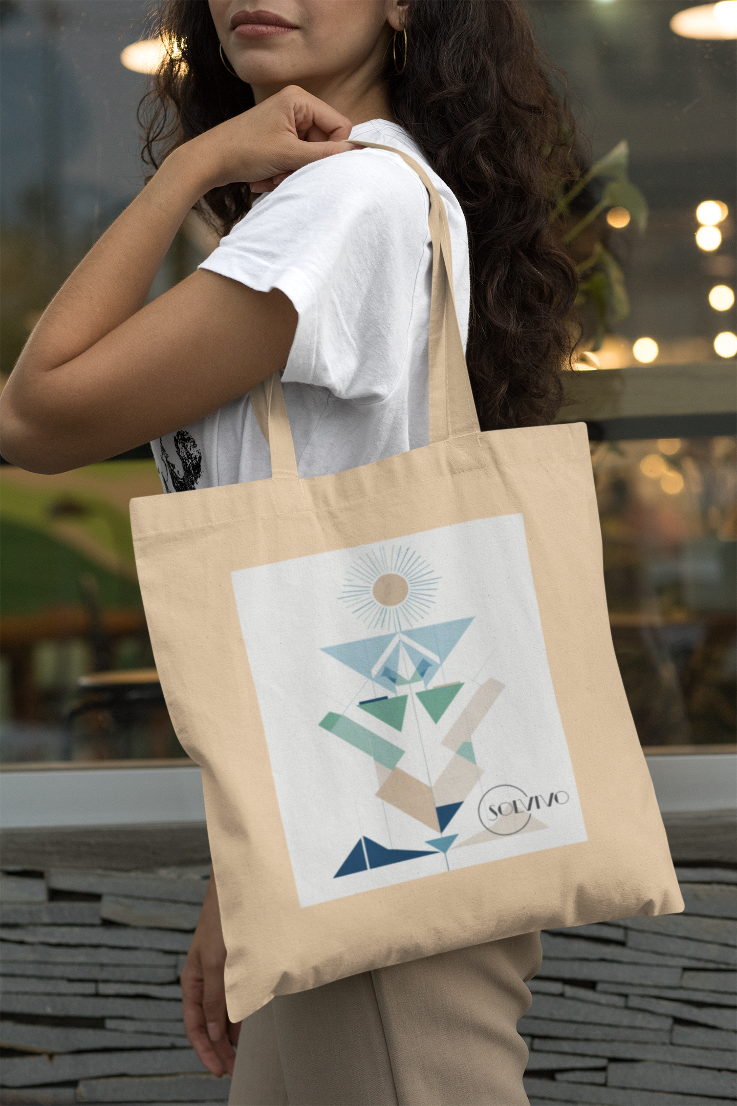 LUMEA – Bio Tote Bag | Minimalistisches Design von SOLVIVO | Symbol für Bewusstsein & Verbindung