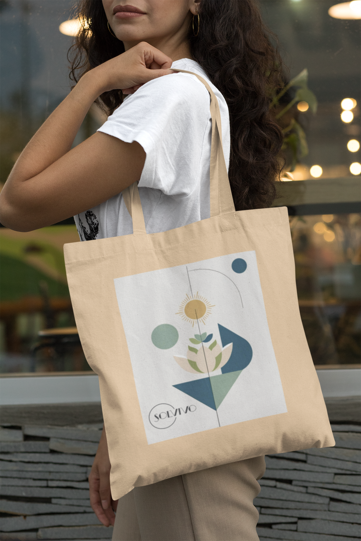 ORI – Bio Tote Bag | Minimalistisches Design von SOLVIVO | Symbol für Ursprung & Orientierung