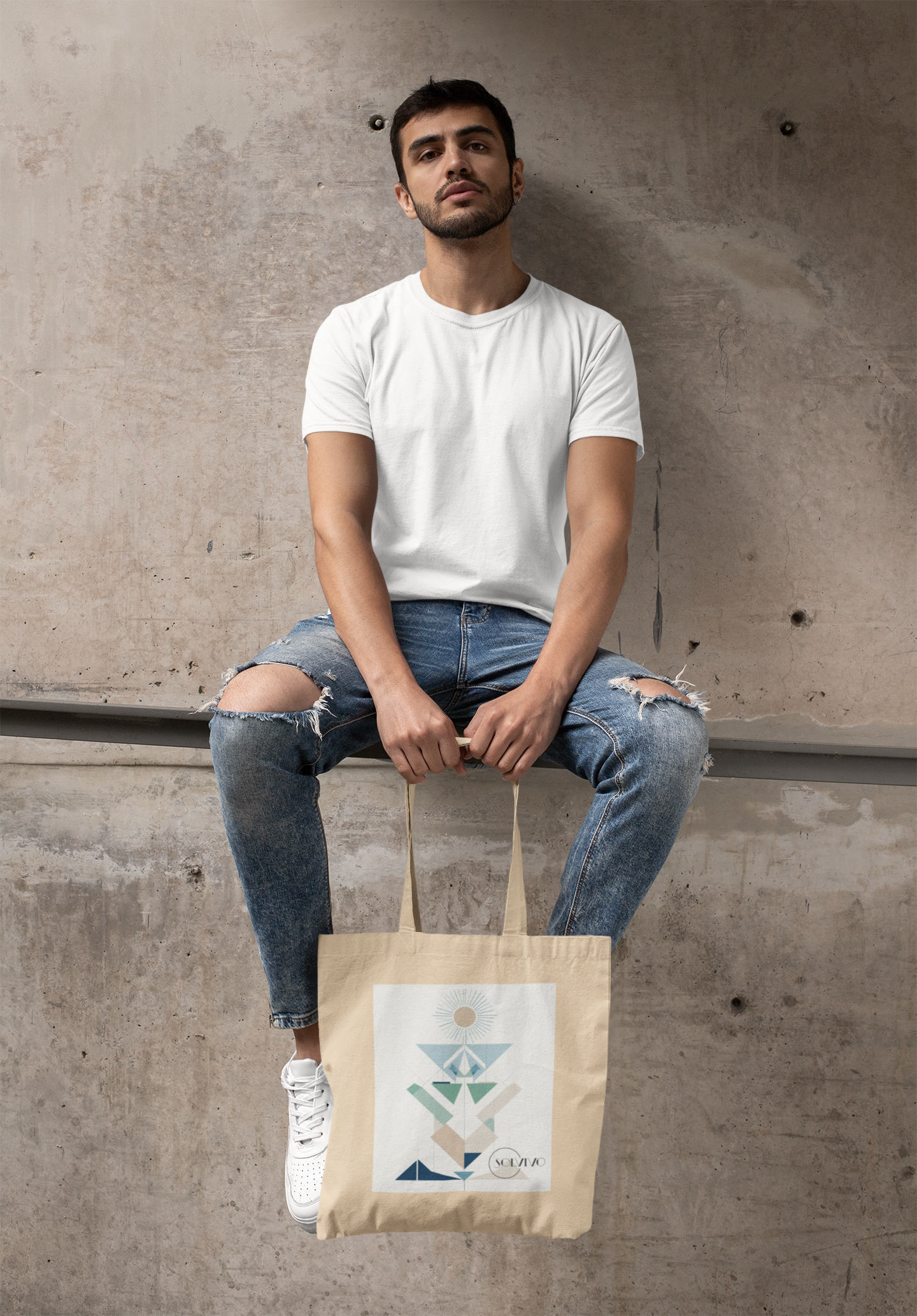 LUMEA – Bio Tote Bag | Minimalistisches Design von SOLVIVO | Symbol für Bewusstsein & Verbindung