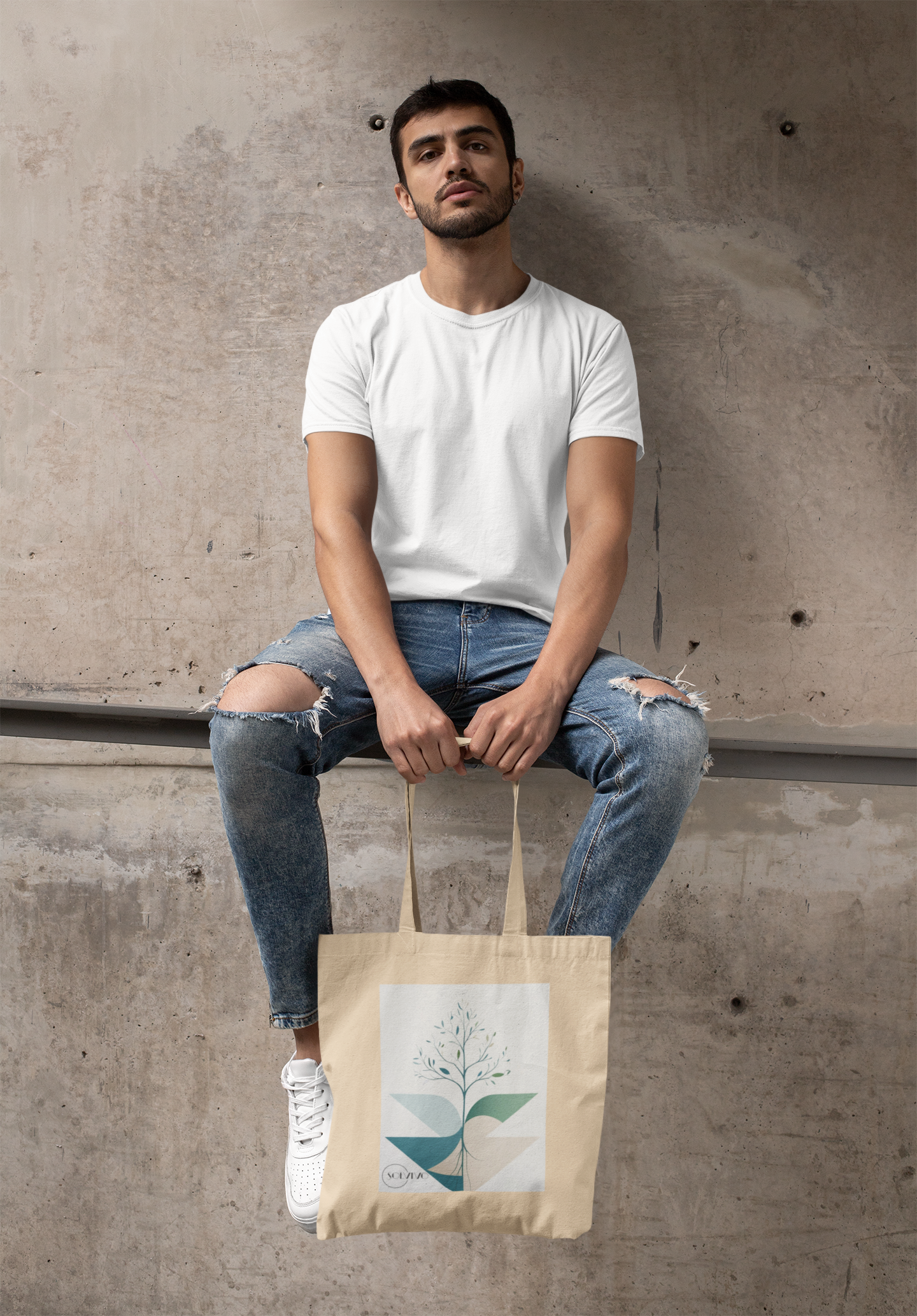 TARU – Bio Tote Bag | Minimalistisches Design von SOLVIVO | Symbol für Stärke & Wurzeln