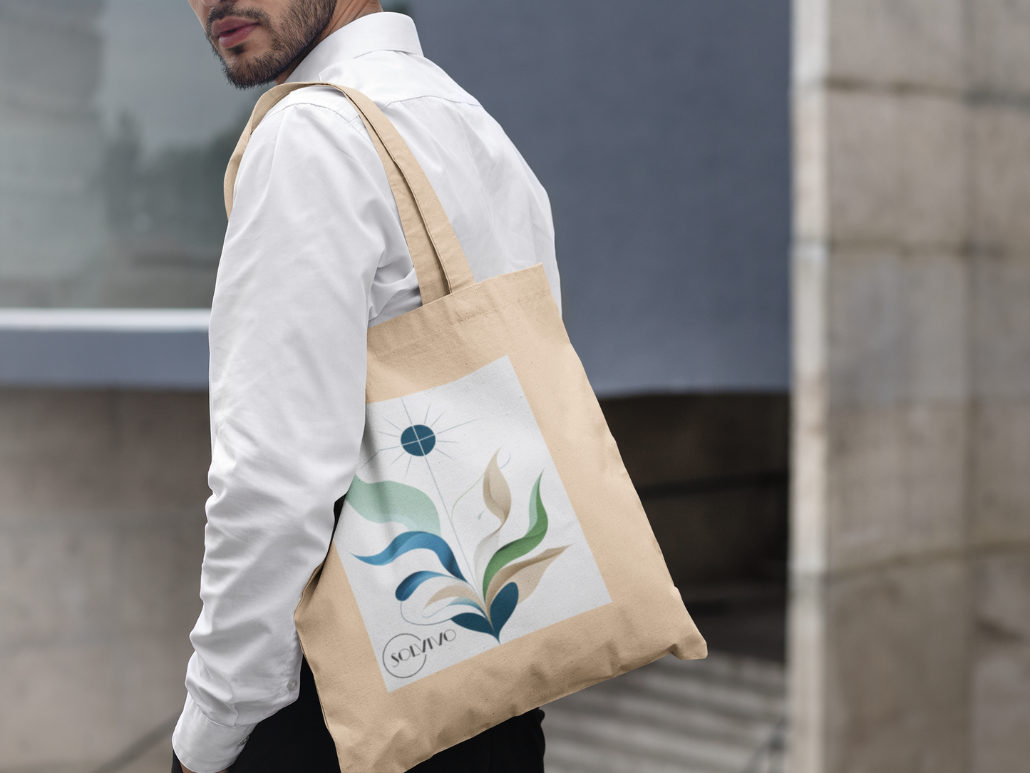 ELAR – Bio Tote Bag | Minimalistisches Design von SOLVIVO | Symbol für Klarheit & Achtsamkeit