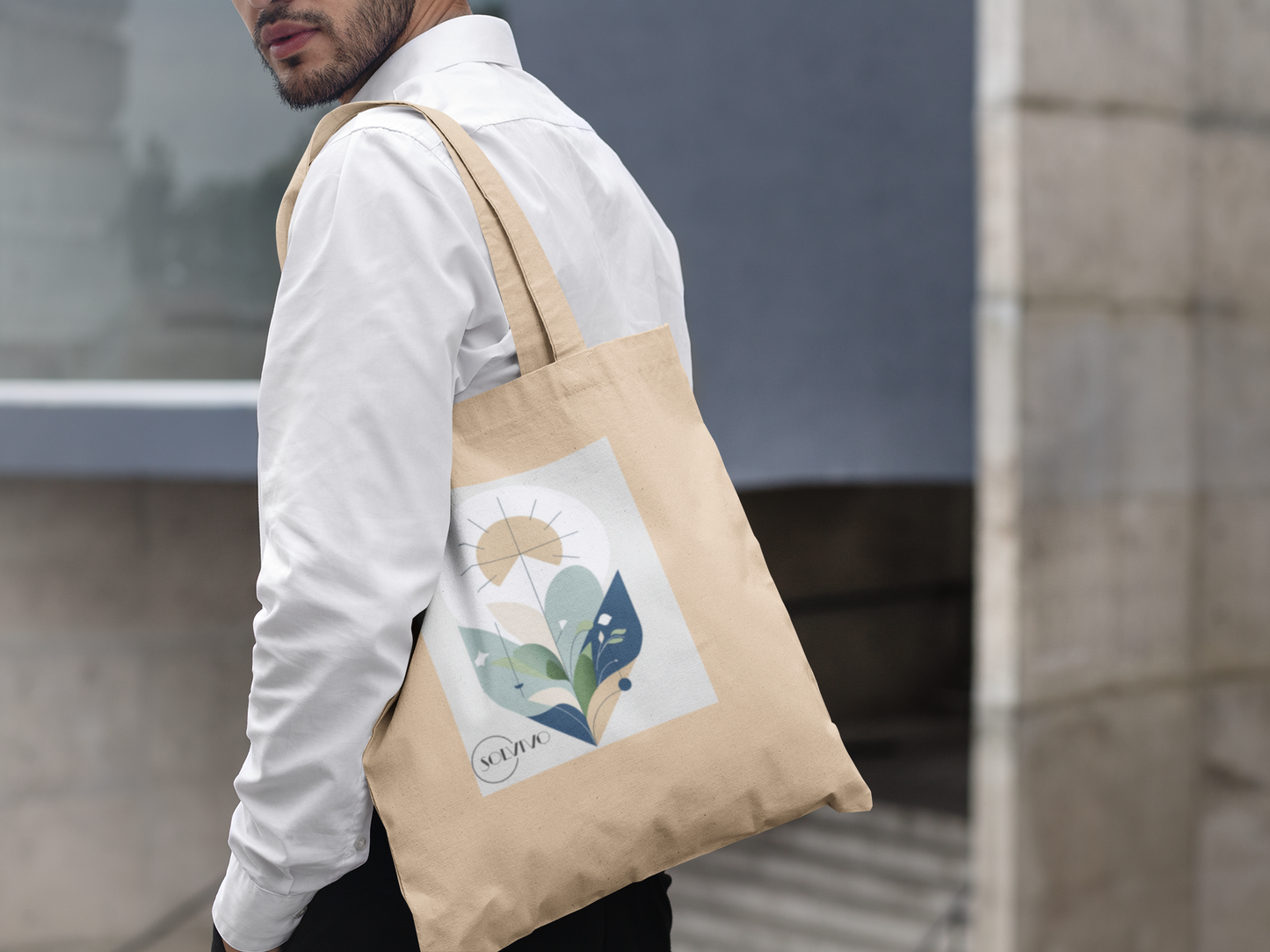 YARA – Bio Tote Bag | Minimalistisches Design von SOLVIVO | Symbol für Balance & Harmonie