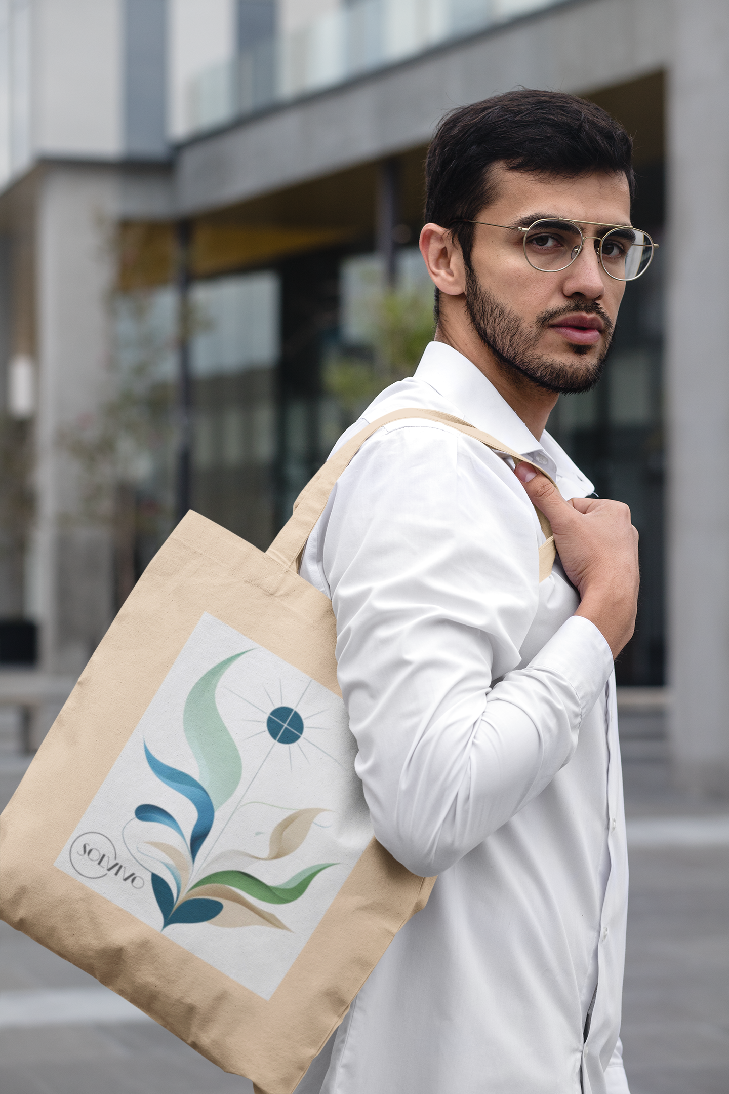 ELAR – Bio Tote Bag | Minimalistisches Design von SOLVIVO | Symbol für Klarheit & Achtsamkeit
