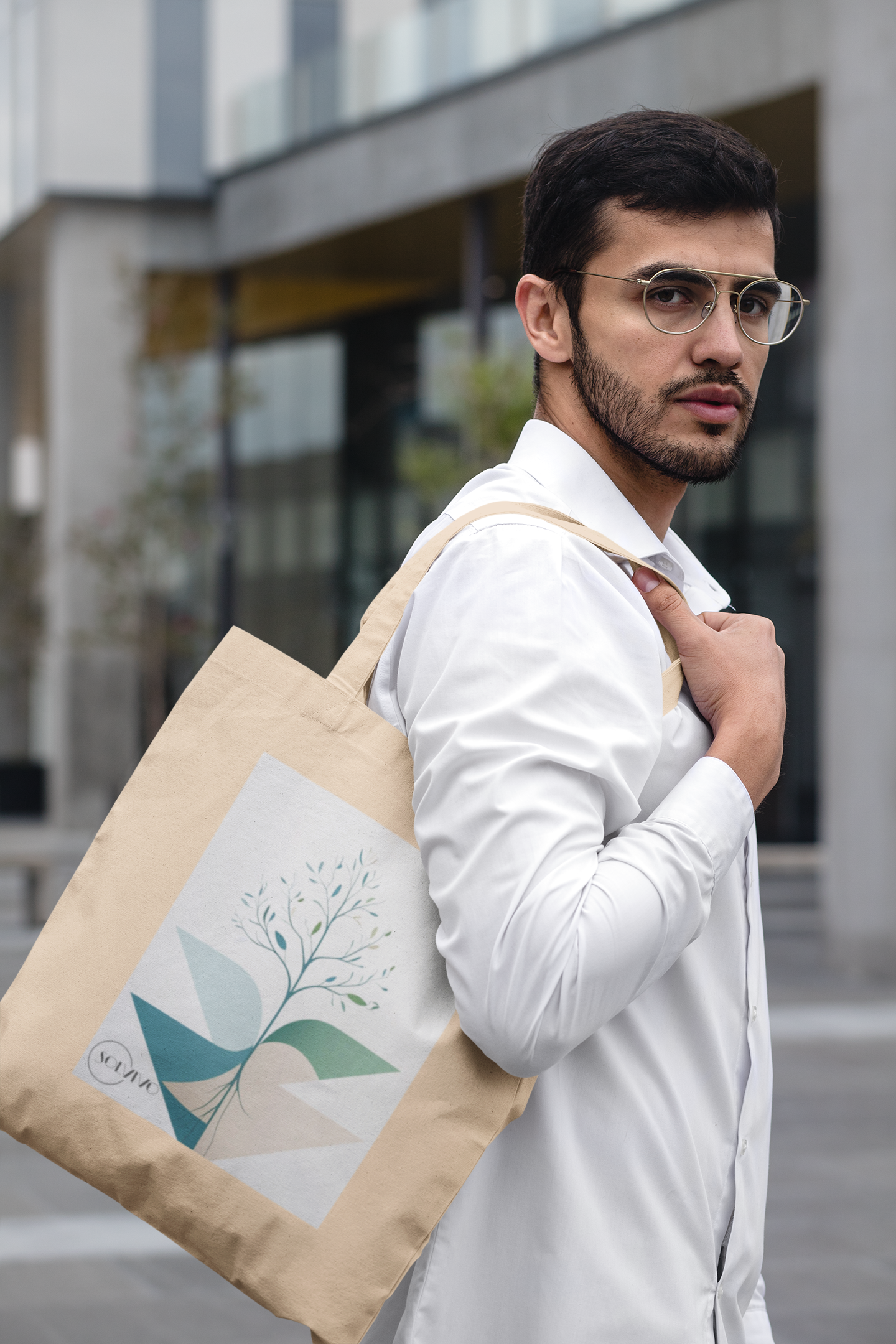 TARU – Bio Tote Bag | Minimalistisches Design von SOLVIVO | Symbol für Stärke & Wurzeln