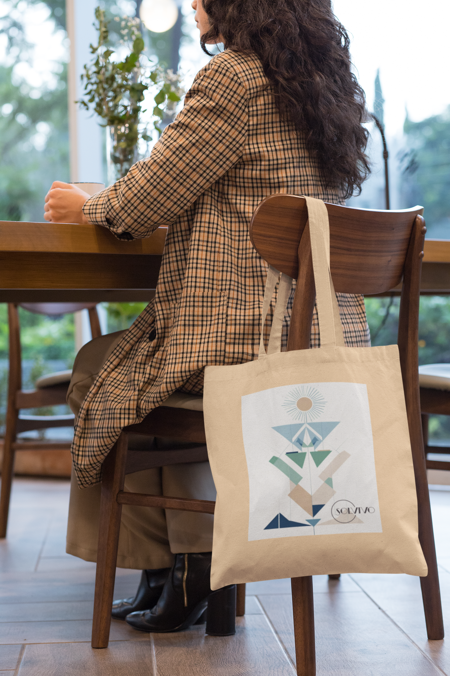 LUMEA – Bio Tote Bag | Minimalistisches Design von SOLVIVO | Symbol für Bewusstsein & Verbindung