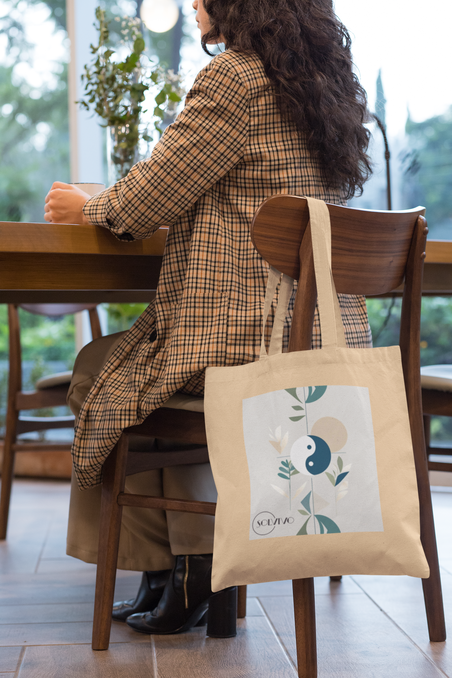 NIVO – Bio Tote Bag | Minimalistisches Design von SOLVIVO | Symbol für Balance & Stabilität