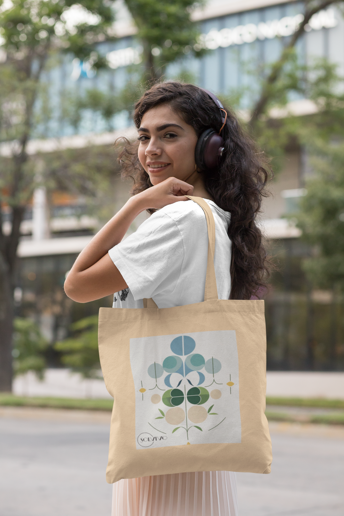 NOOR – Bio Tote Bag | Minimalistisches Design von SOLVIVO | Symbol für Licht & Klarheit