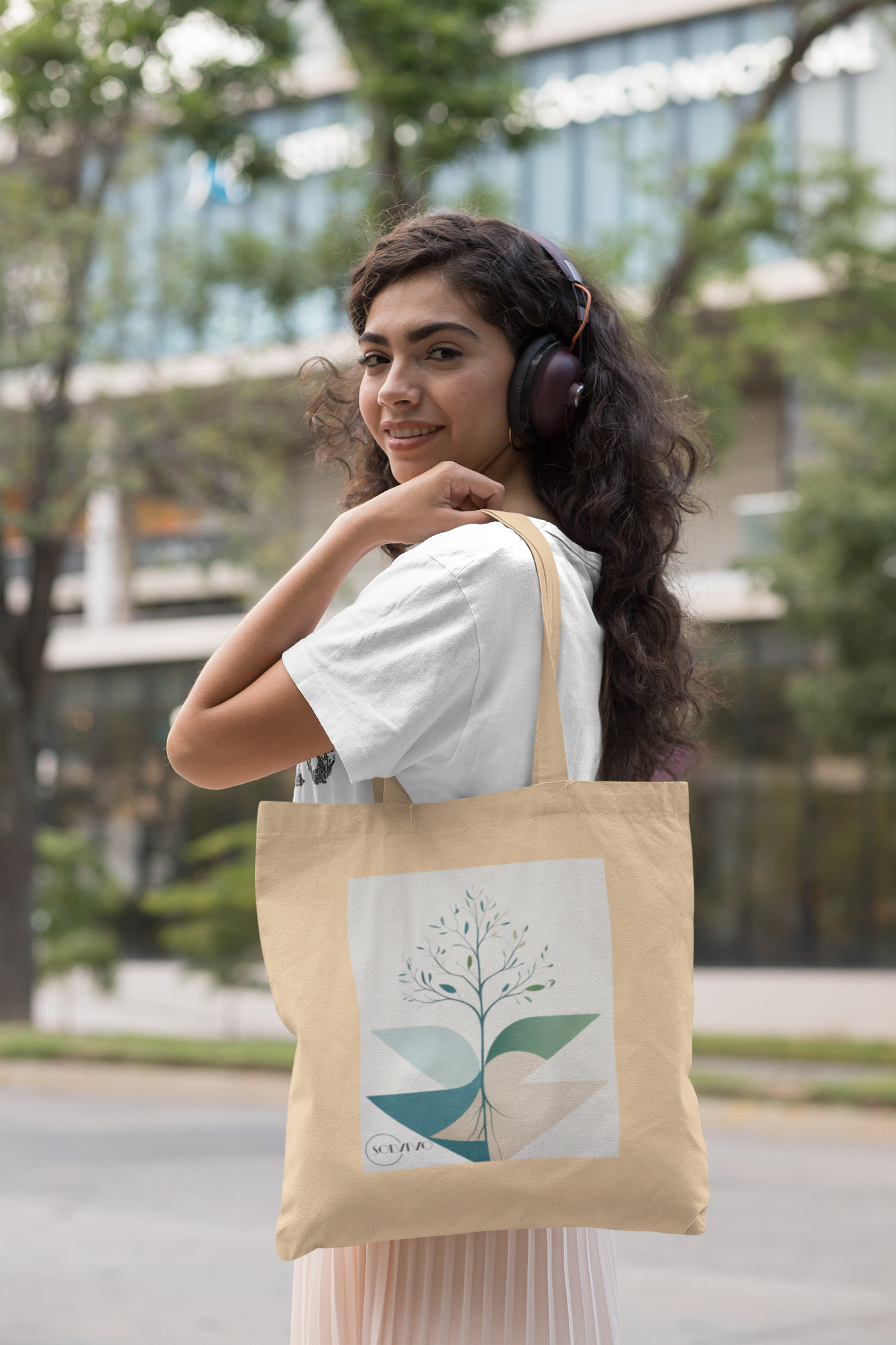 TARU – Bio Tote Bag | Minimalistisches Design von SOLVIVO | Symbol für Stärke & Wurzeln