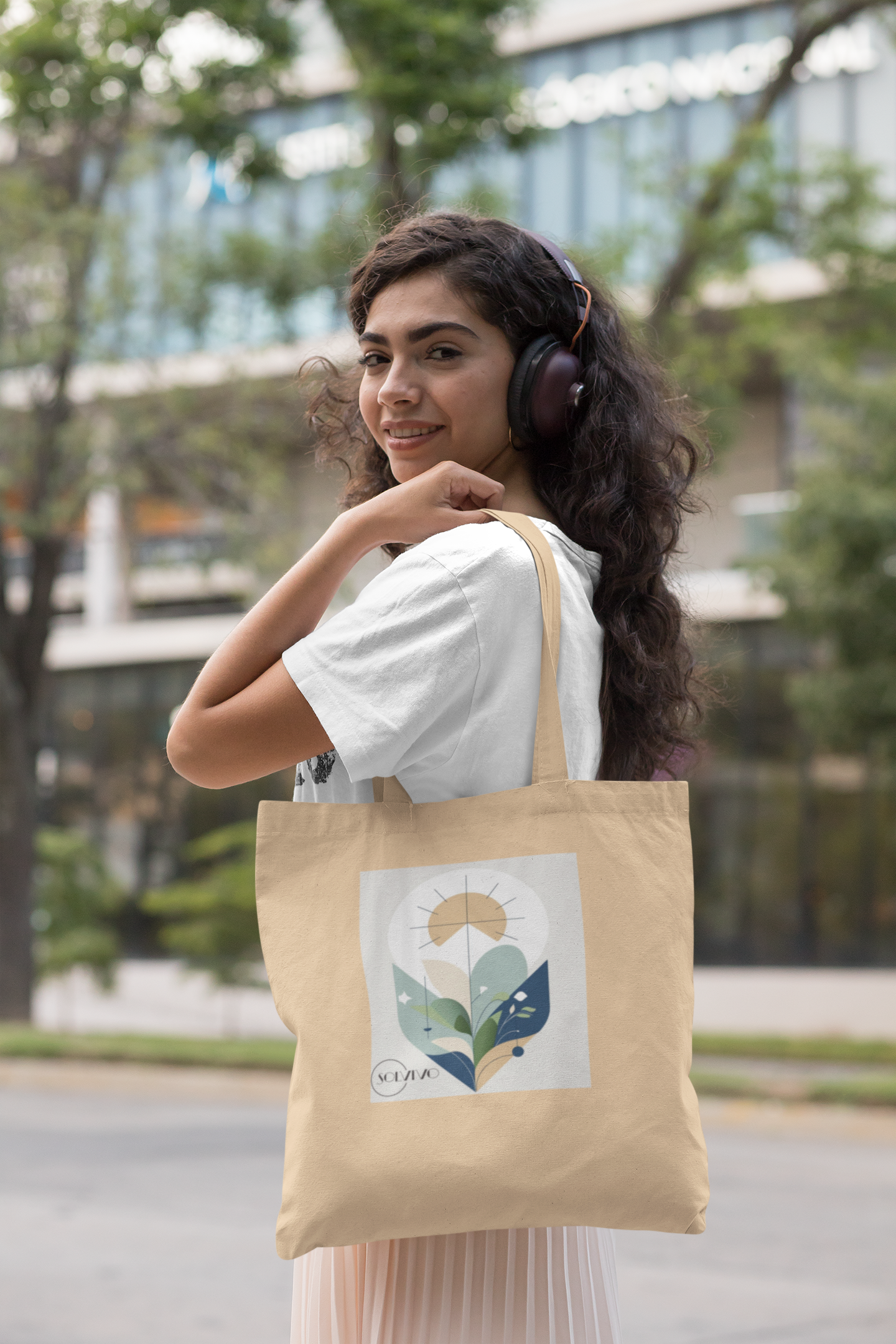 YARA – Bio Tote Bag | Minimalistisches Design von SOLVIVO | Symbol für Balance & Harmonie