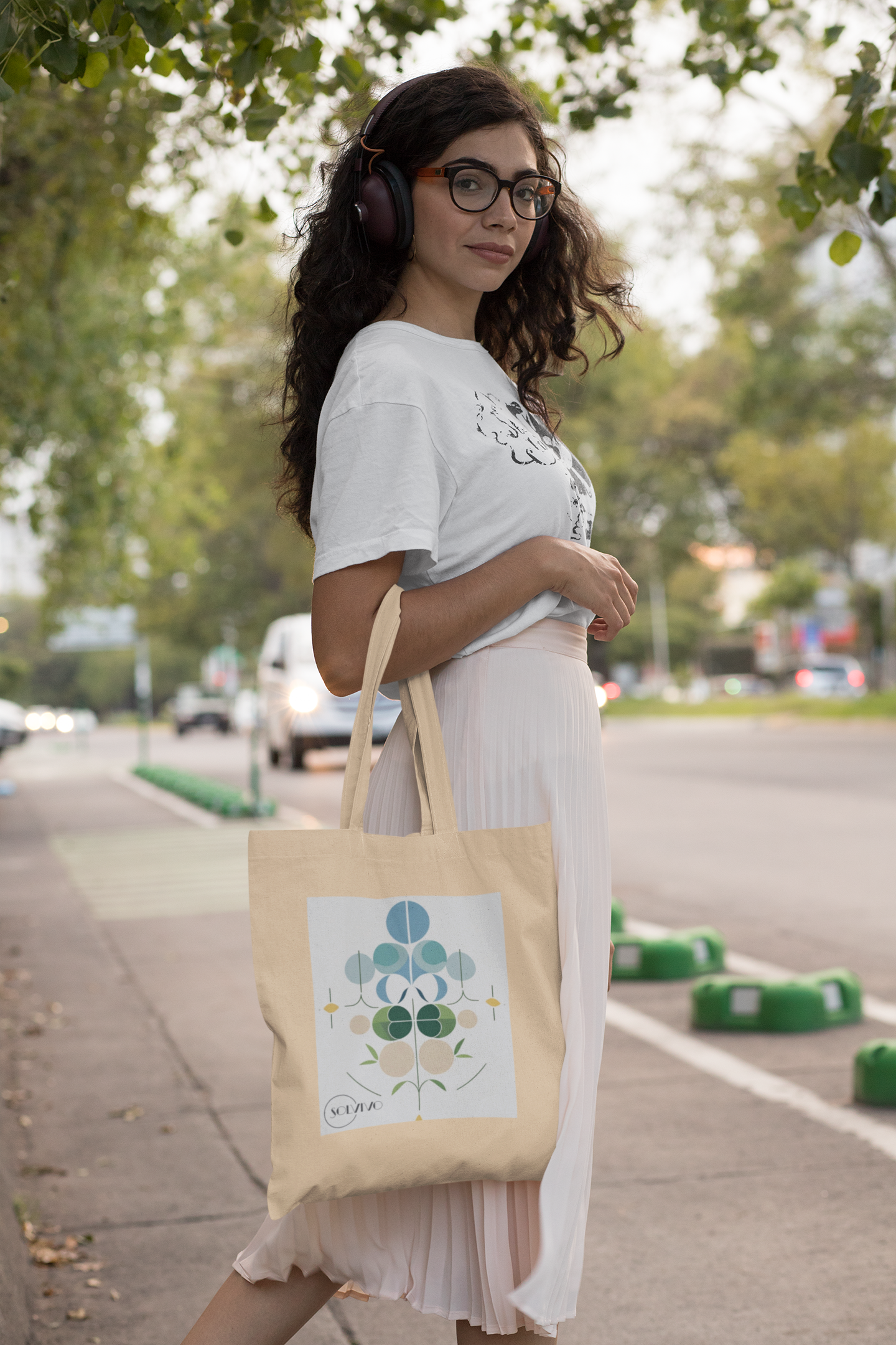 NOOR – Bio Tote Bag | Minimalistisches Design von SOLVIVO | Symbol für Licht & Klarheit