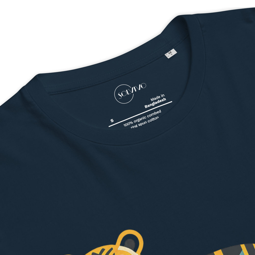 MAJESTY – Unisex Bio T Shirt | Geometrisches Tigerdesign von SOLVIVO | Symbol für innere Stärke & Gelassenheit