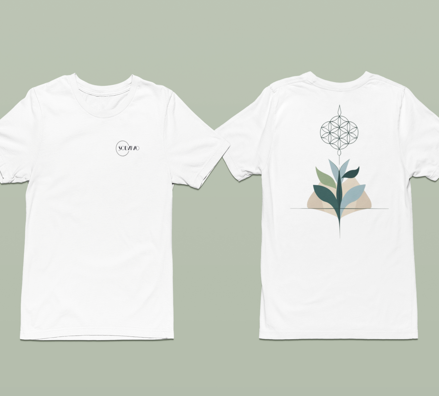 VITA – Unisex Bio T-Shirt | Minimalistisches Design von SOLVIVO | Symbol für Lebensenergie & Wachstum