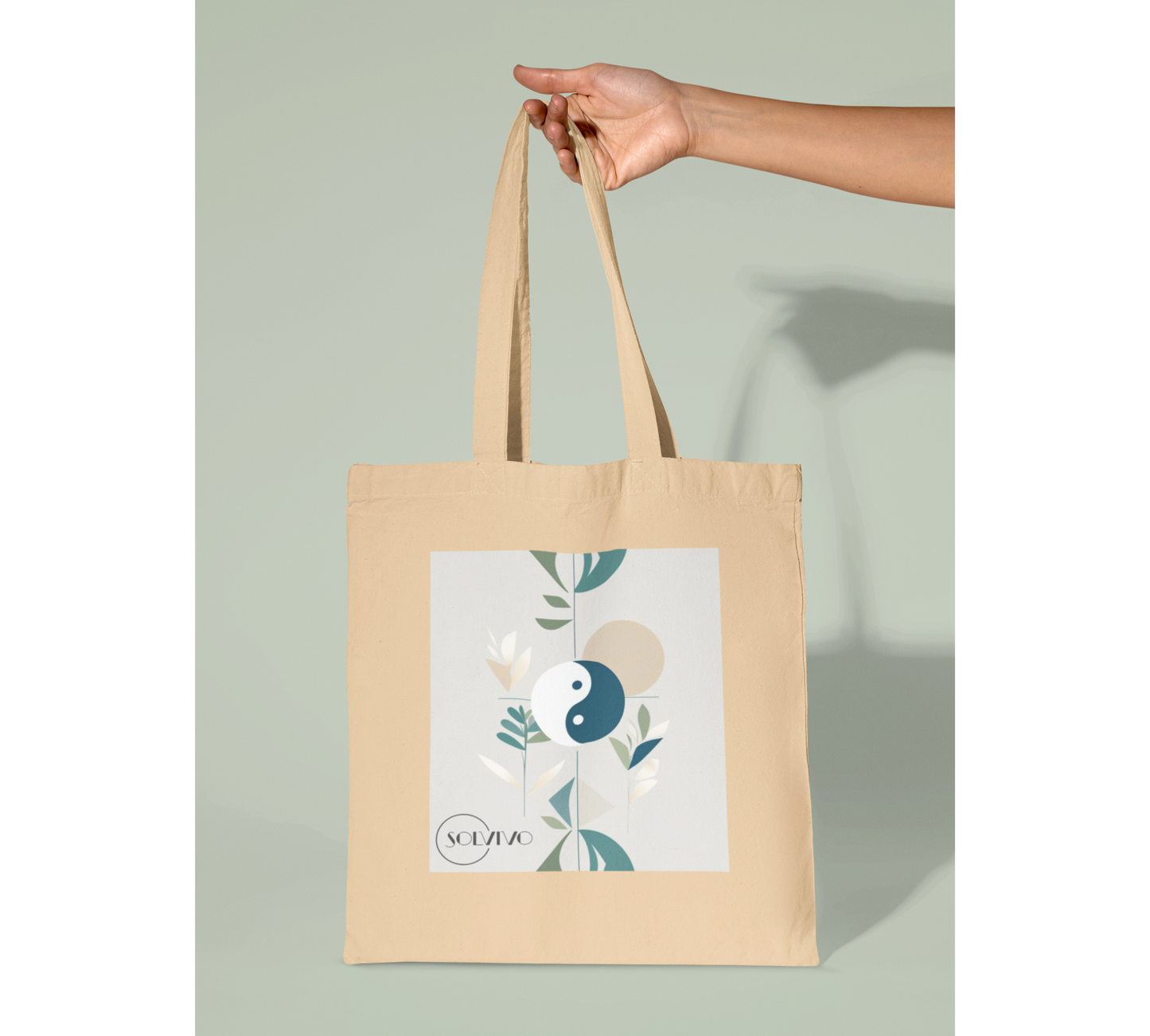 NOOR – Bio Tote Bag | Minimalistisches Design von SOLVIVO | Symbol für Licht & Klarheit