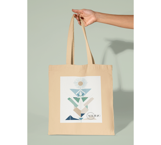 LUMEA – Bio Tote Bag | Minimalistisches Design von SOLVIVO | Symbol für Bewusstsein & Verbindung