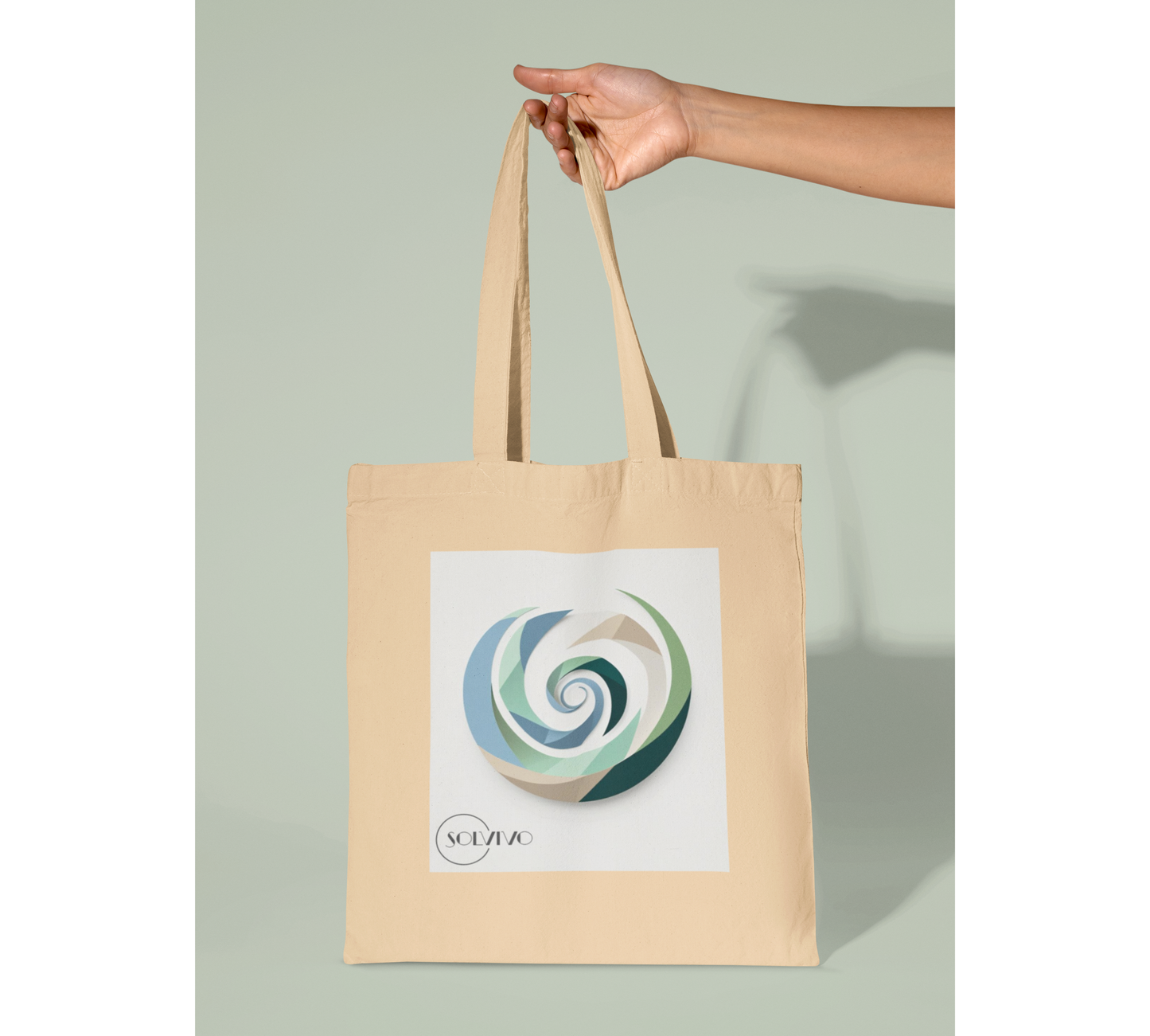 AUREA – Bio Tote Bag | Minimalistisches Design von SOLVIVO | Symbol für Goldene Mitte & innere Ruhe