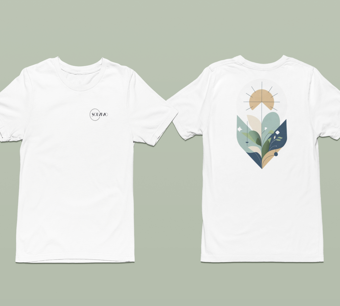 YARA – Unisex Organic T-Shirt | Minimalist design by SOLVIVO | Symbol of balance &amp; harmony