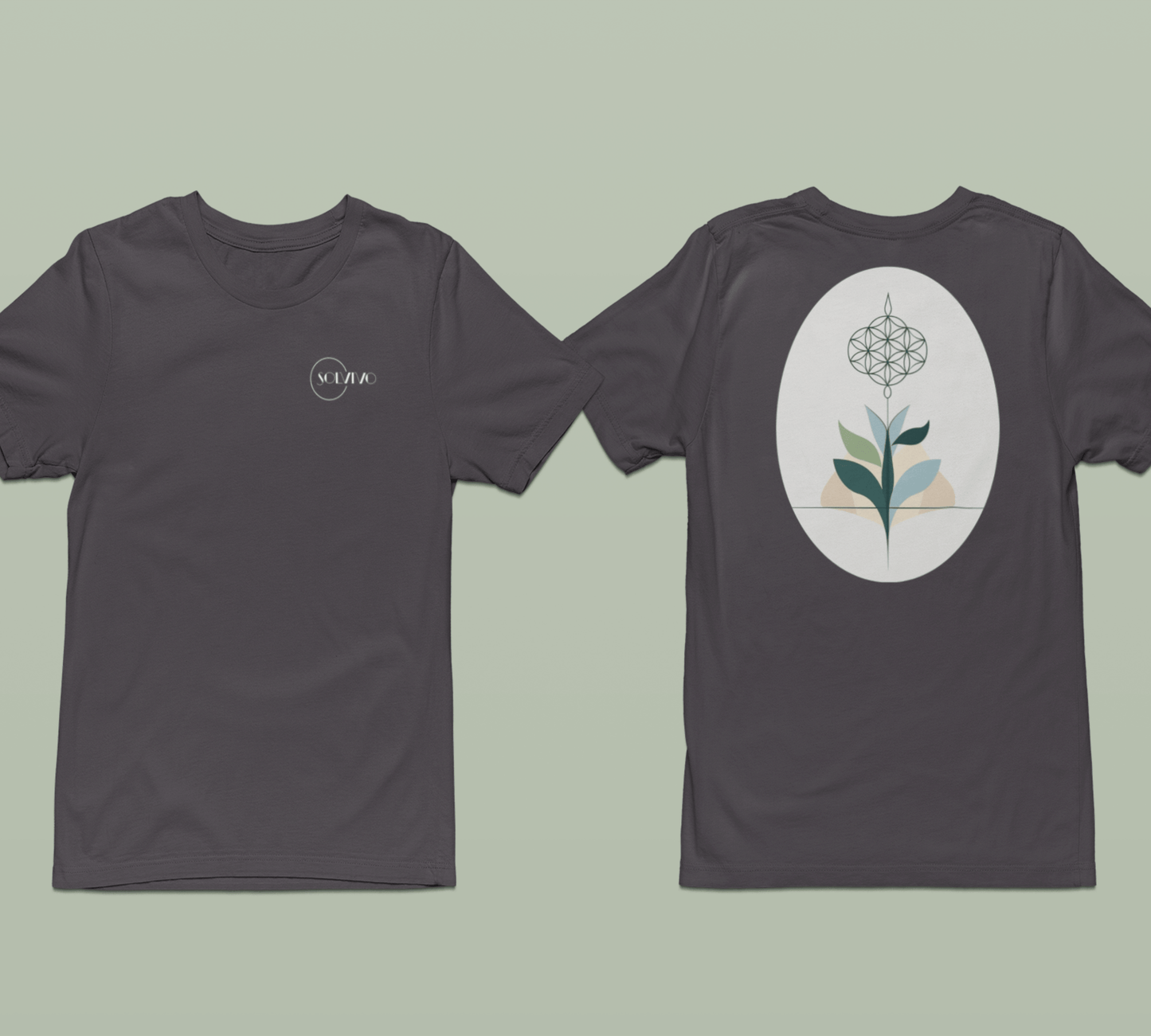 VITA – Unisex Bio T-Shirt | Minimalistisches Design von SOLVIVO | Symbol für Lebensenergie & Wachstum