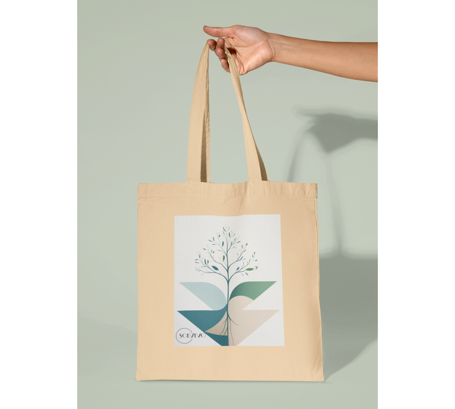 TARU – Bio Tote Bag | Minimalistisches Design von SOLVIVO | Symbol für Stärke & Wurzeln