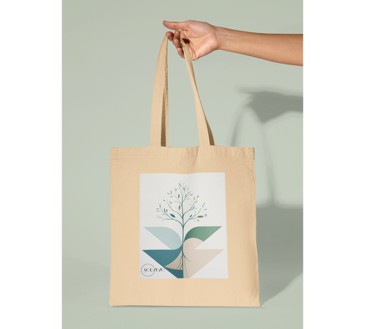 TARU – Bio Tote Bag | Minimalistisches Design von SOLVIVO | Symbol für Stärke & Wurzeln
