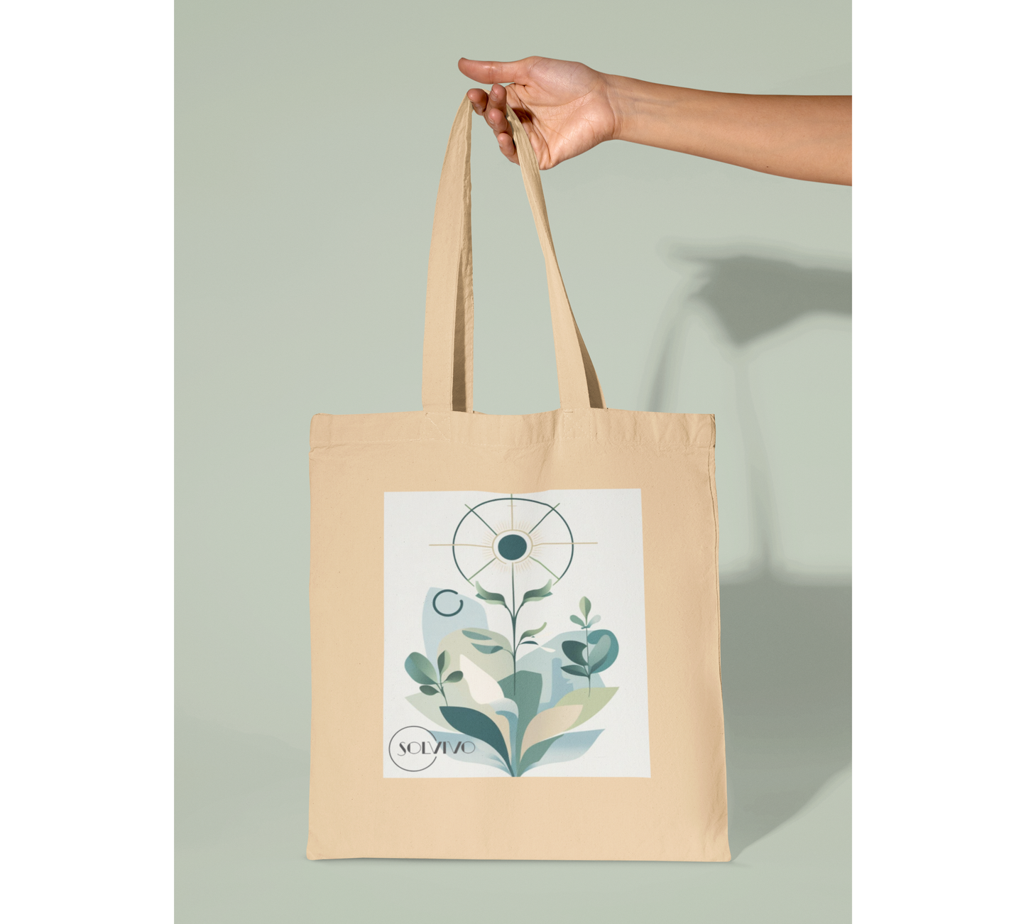 TARU – Bio Tote Bag | Minimalistisches Design von SOLVIVO | Symbol für Stärke & Wurzeln