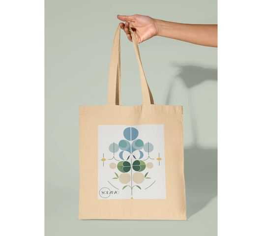 NOOR – Bio Tote Bag | Minimalistisches Design von SOLVIVO | Symbol für Licht & Klarheit